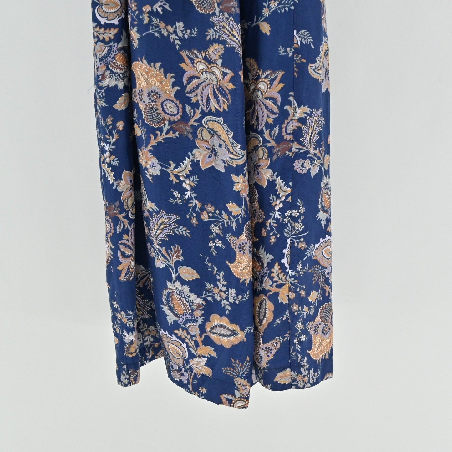 Anthropologie Ett Twa Paisley Jumpsuit Sz XXSP Boho Blue Floral Halter Whimsical