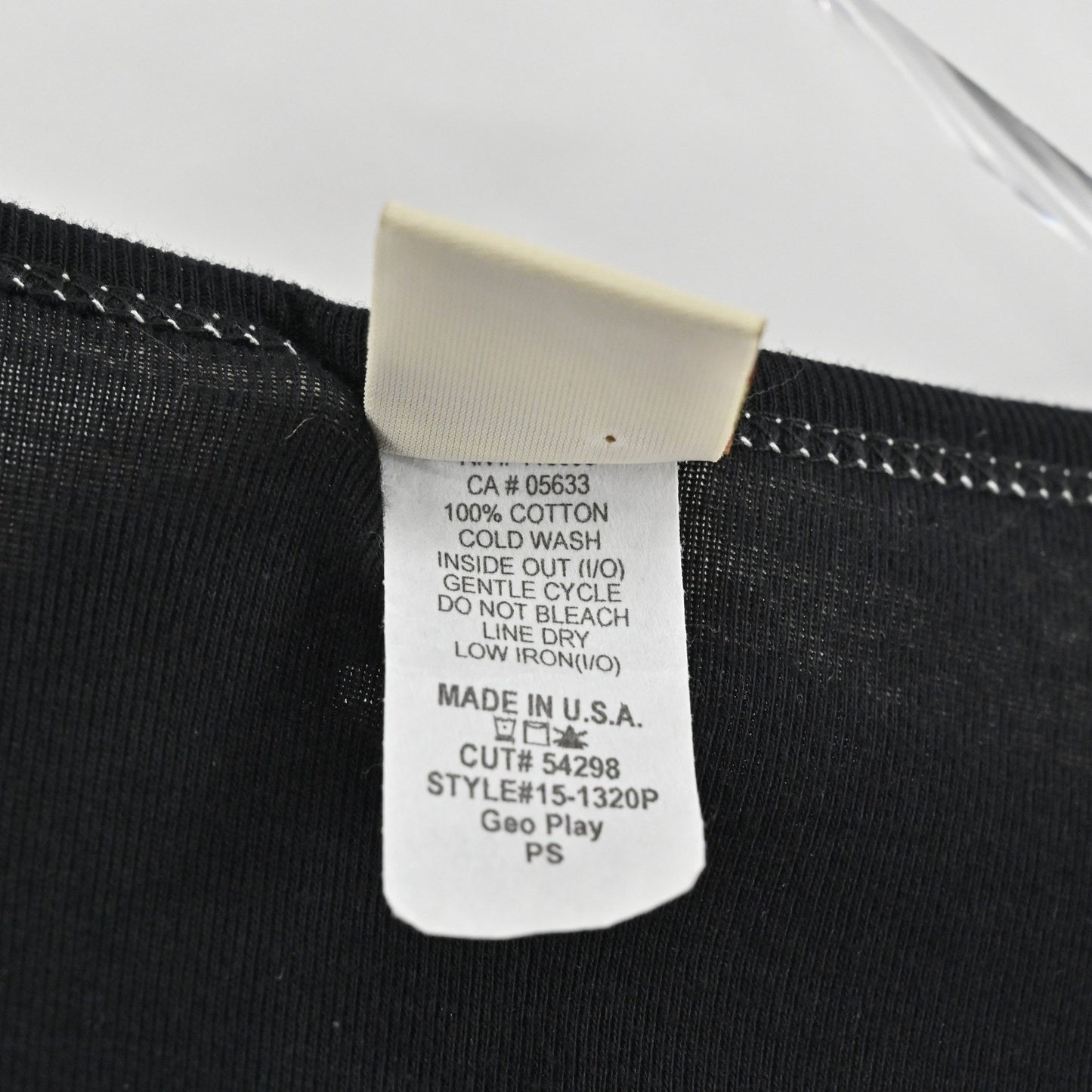 Jess Jane Womens Geo Play Top Size S Petite Art to Wear 3/4 Sleeve Geometric