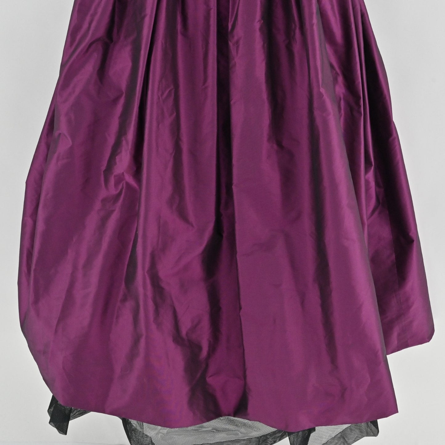 Vtg 60s Victoria Royal Beaded Evening Gown Dress Size 10 Silk Purple Taffeta Bow