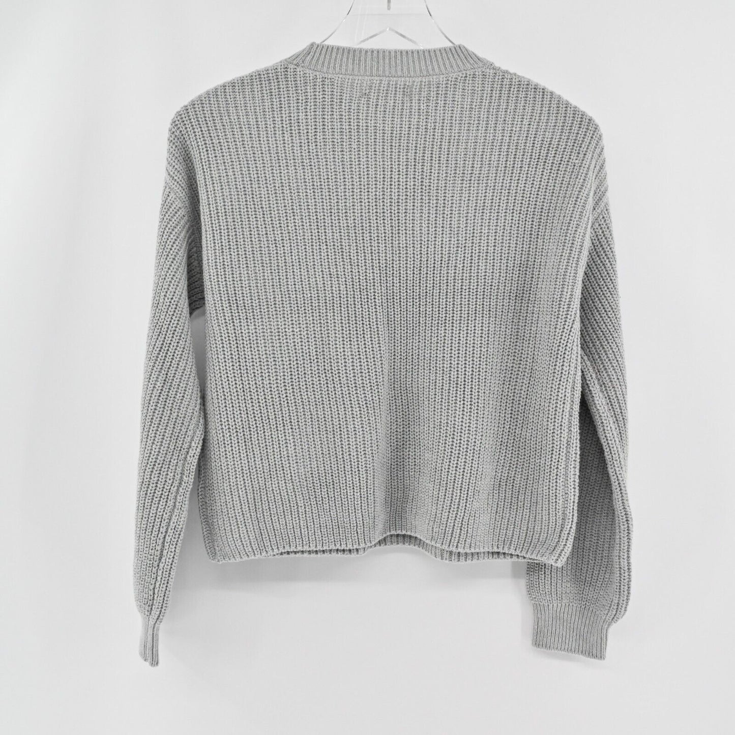 BP Sweater Womens Size XS Ribbed Crop Crewneck Grey Heather Cozy Nordstrom NEW