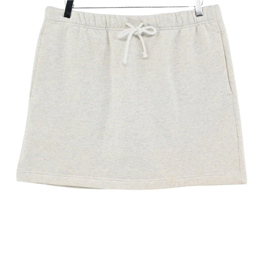 ARITZIA Skirt Womens Size L Wilfred Free SweatFleece Mini Drawstring Fleece Gray