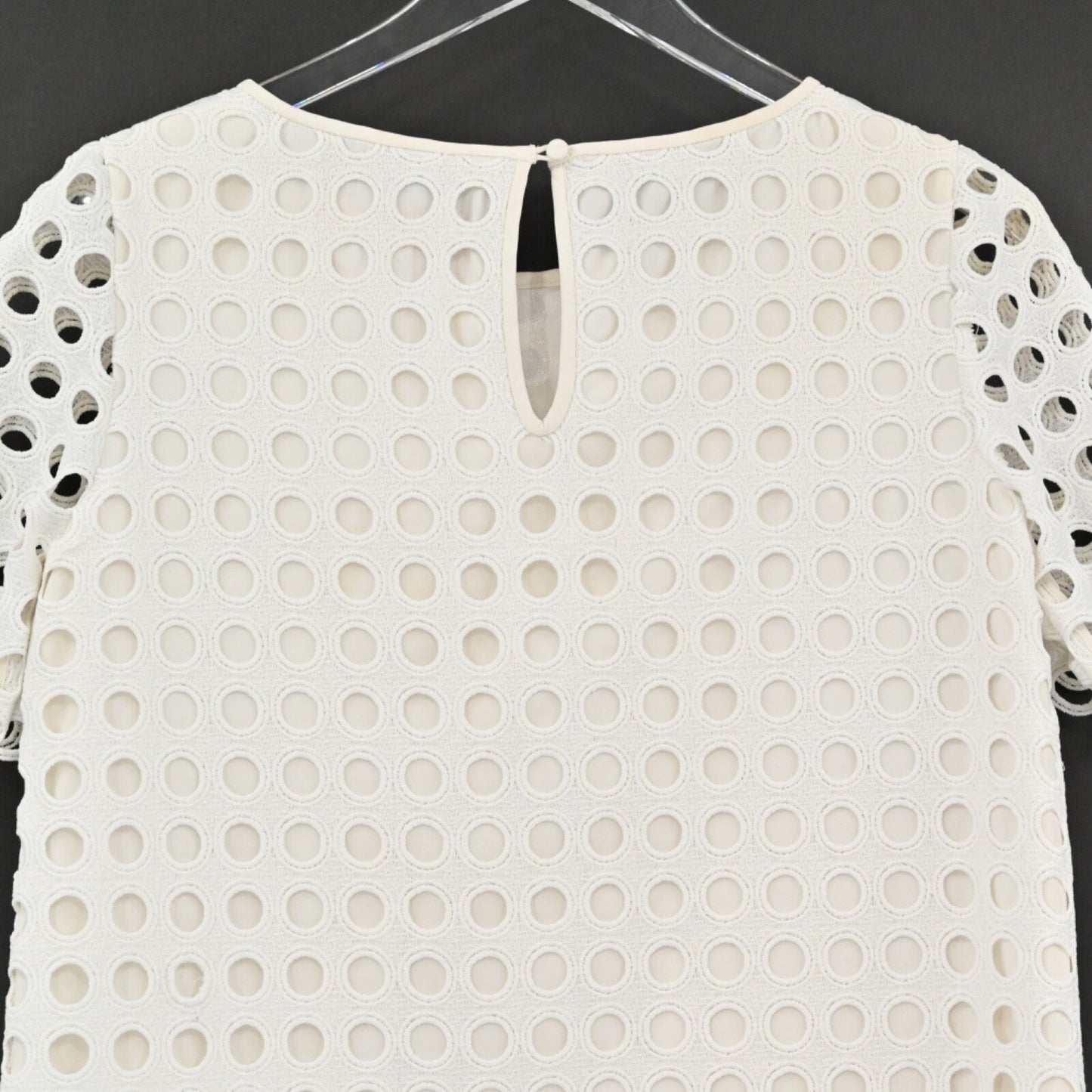 Catherine Malandrino Courtney Dress Size 0 White Eyelet Summer Shift Minimalist