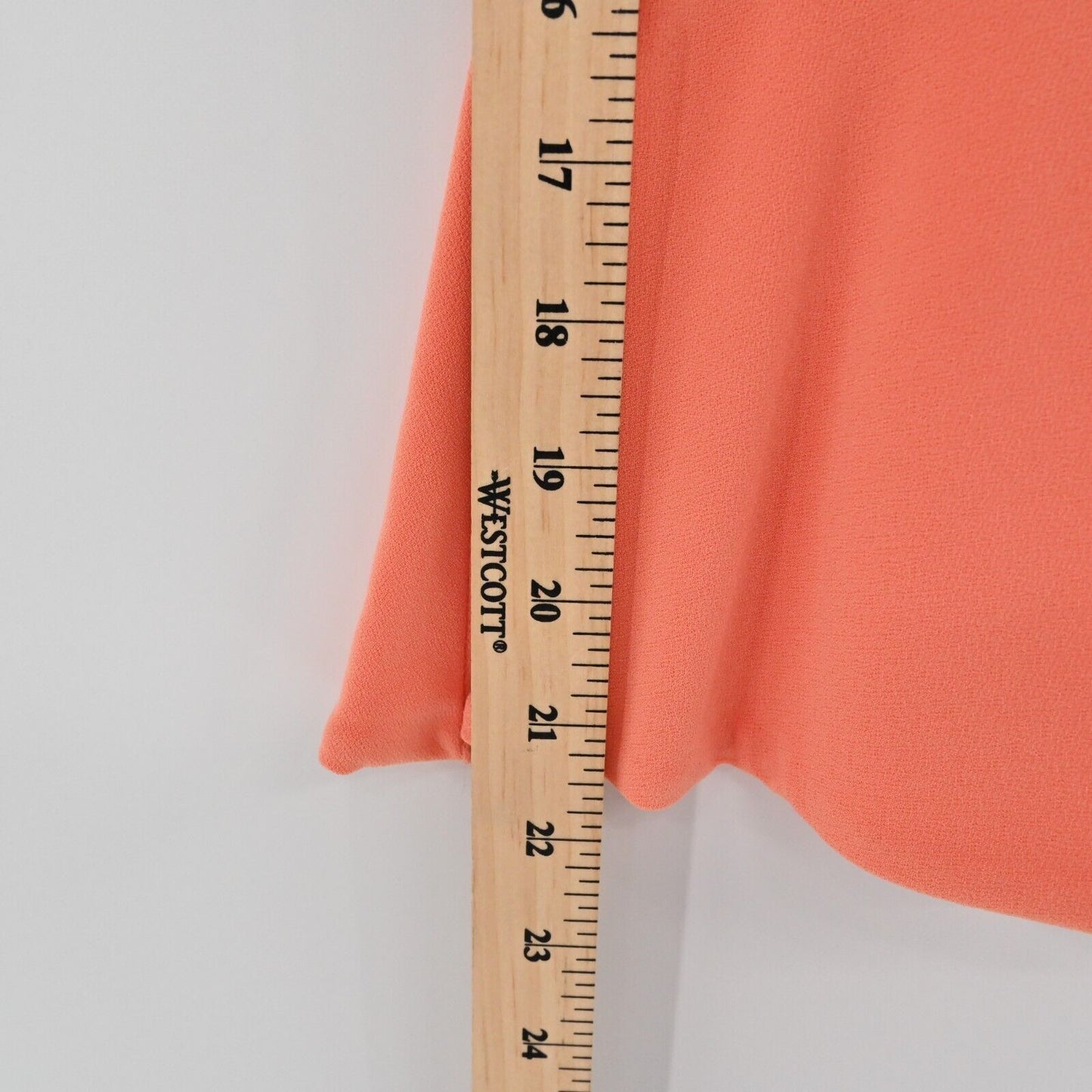 ALICE OLIVIA Top Womens Sz XS Ella Peplum Ponte Blouse in Papaya Short Sleeve