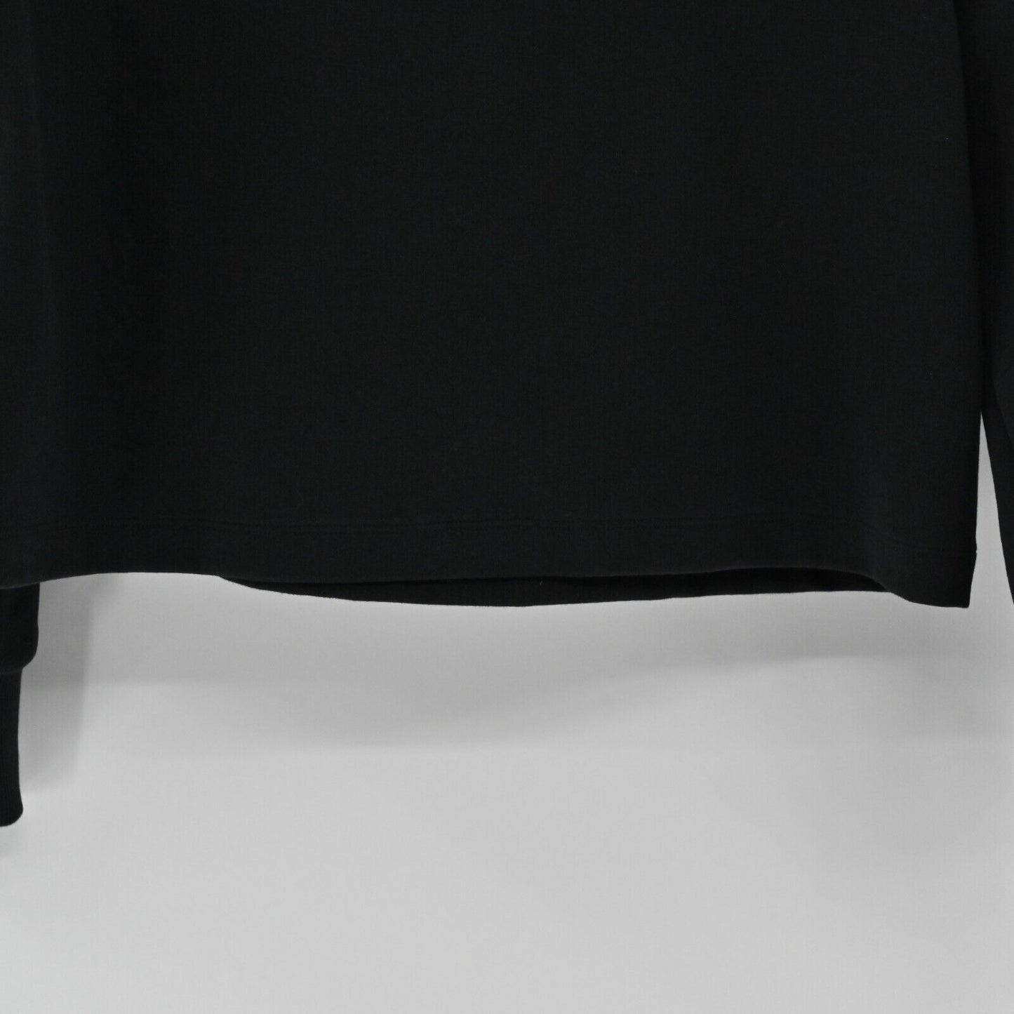 HUNTER Pullover Crewneck Womens Sz S Sweatshirt Chain Trim Logo Black White Crop