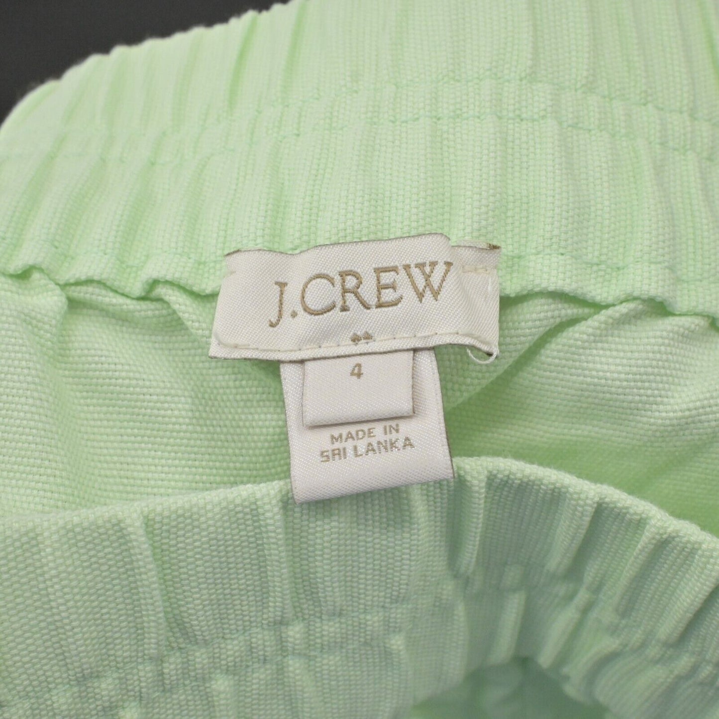 J CREW Shorts Womens Size 4 Boardwalk Pull On Green Pastel Preppy Casual Coastal