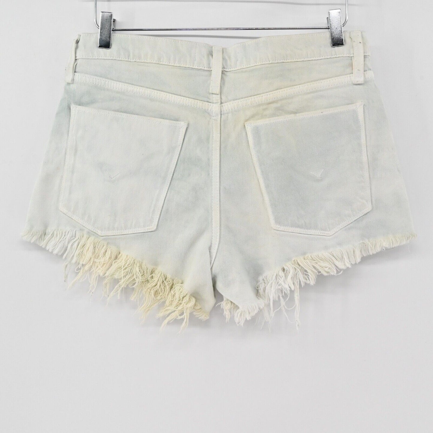 HUDSON Shorts Womens Size 29 Light Wash Denim Gemma High Rise Distressed Cut Off