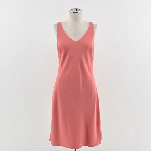 Vtg Ann Taylor Silk Slip Dress Sz 6 Petite Coral Pink Romantic Sleeveless Lined