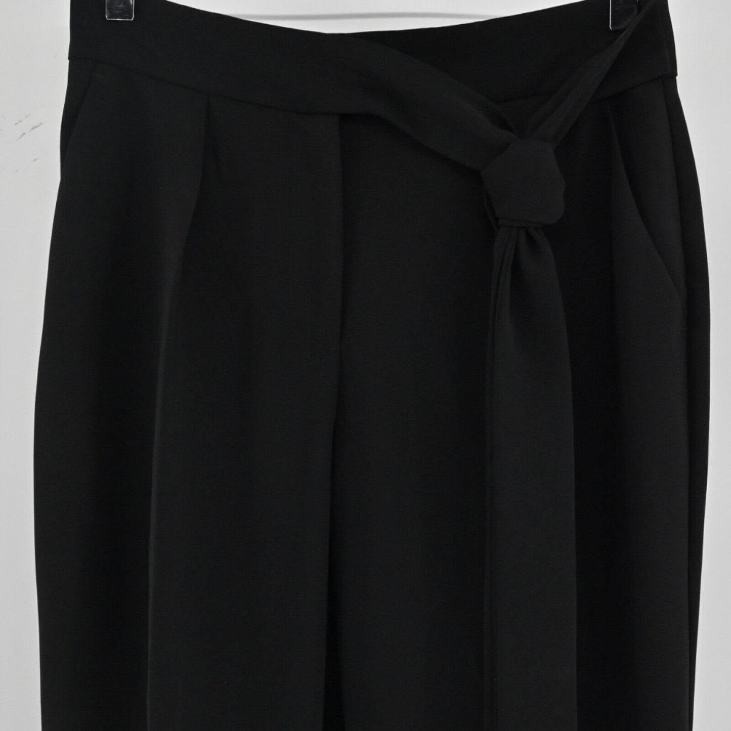 LK BENNETT Pants Womens Size 4 Dress Jogger Black Tie Waist High Rise Office