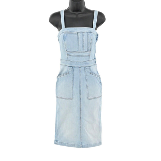 MOTHER Dress Womens Size 24 The Pocket Hustler Denim Overall Cotton Stretch