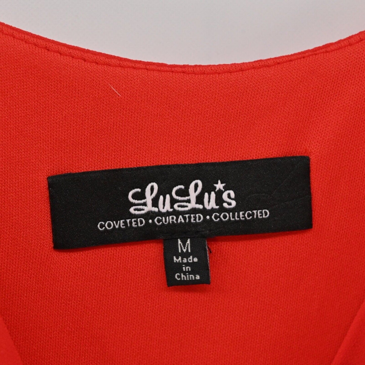 LULUS Dress Womens Size M Red Ruffle VNeck Spaghetti Strap Love Runs High Maxi