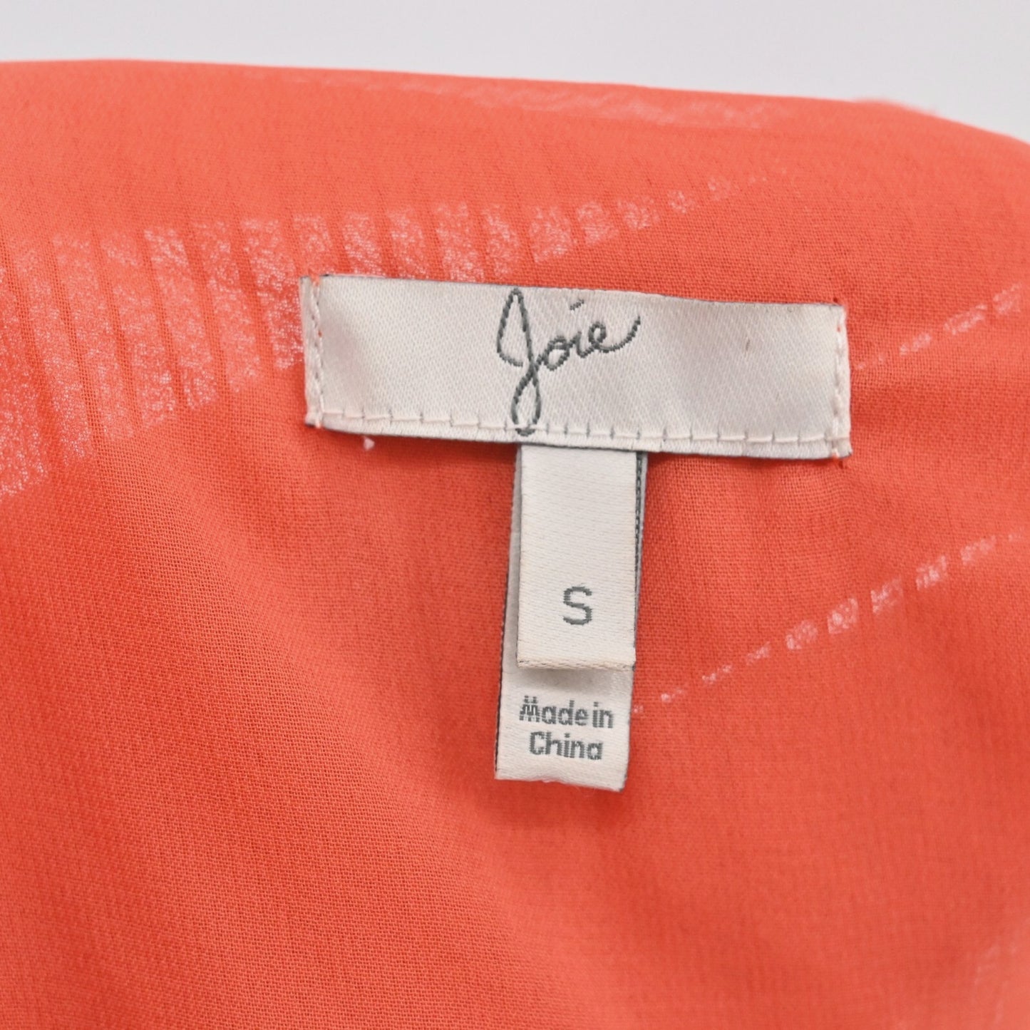 JOIE Womens Embroidered Silk Dress Size S Orange Boho Sleeveless Pin Tuck Lined