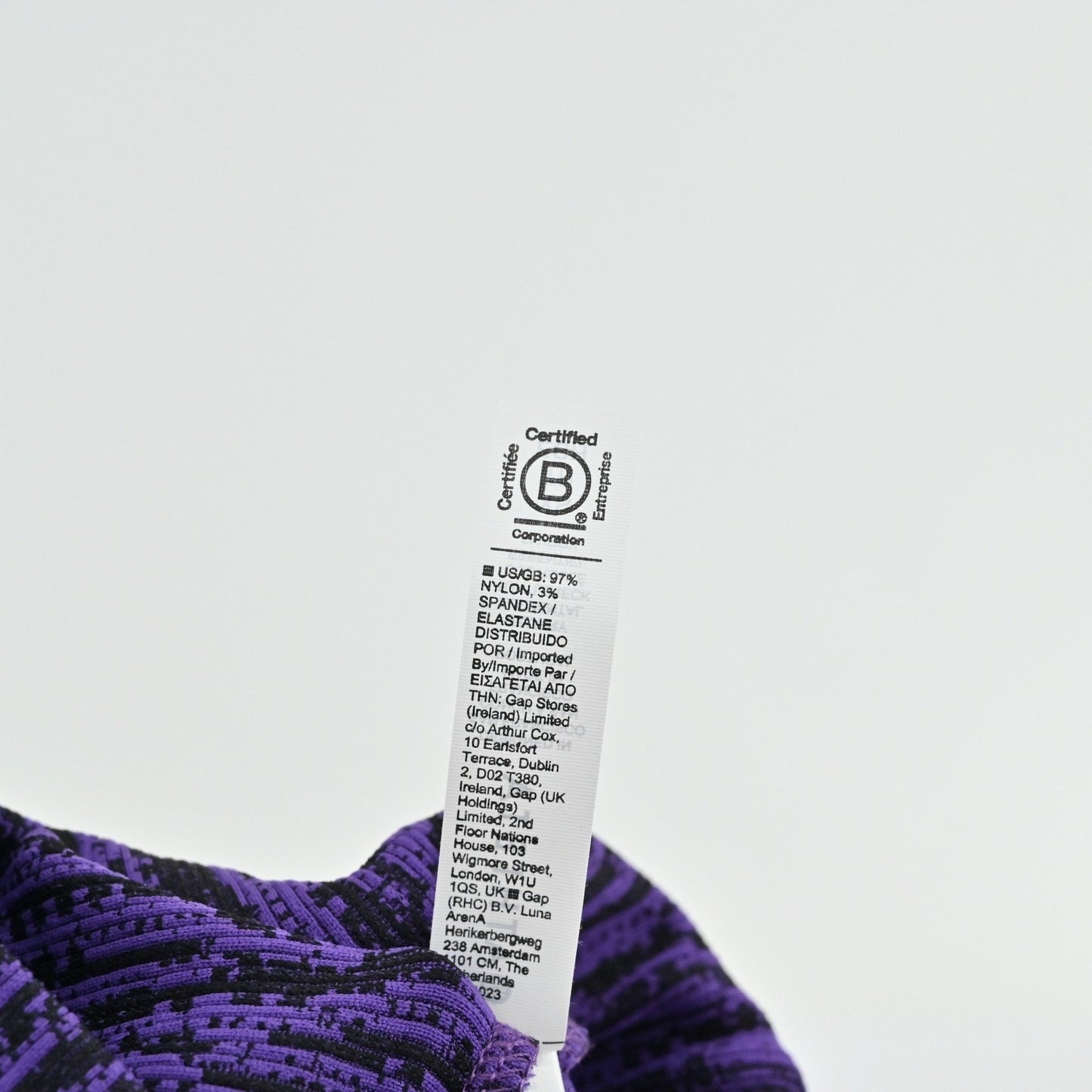 Athleta Flurry Elemental Turtleneck Top Womens XS Purple Black Warm Long Sleeve