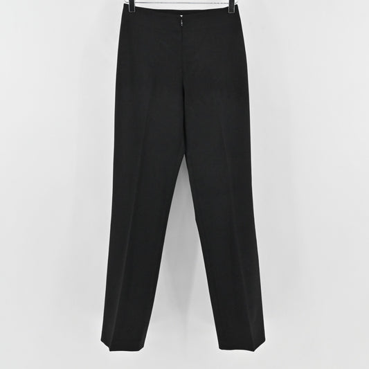 CACHE Womens Straight Leg Black Trouser Pants Size 4 Classic High Rise Stretch