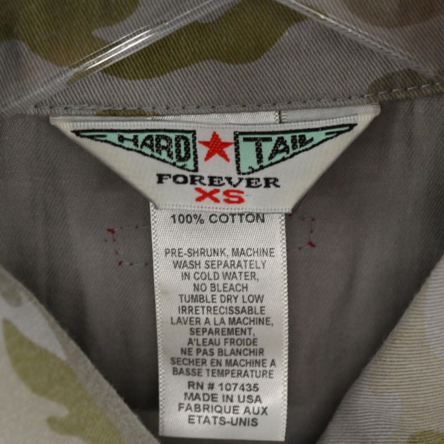 HARD TAIL Dress Womens Sz XS Camo 100% Cotton Belted Button Front Cap Sleeve Y2k