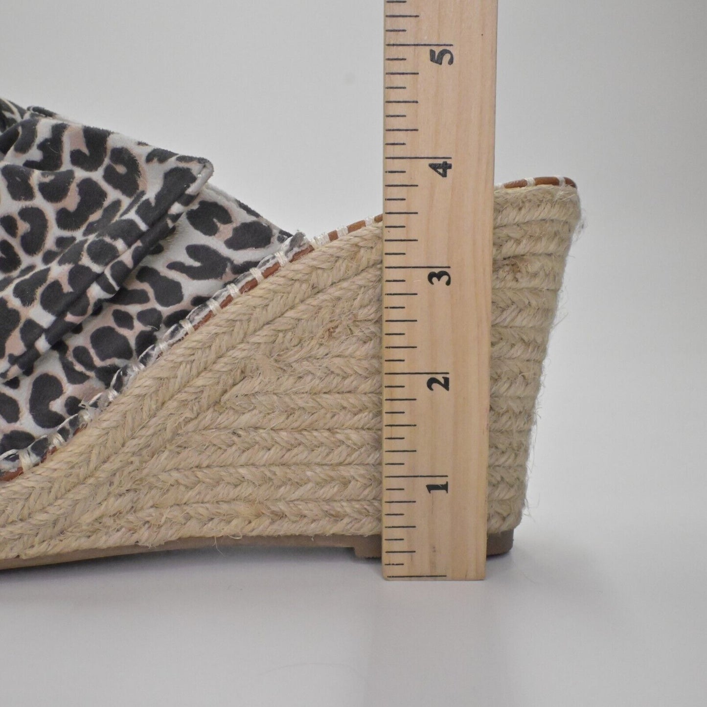 SUGAR Wedges Womens Size 10M Hundreds Espadrille Animal Print Twist Bow Mob Wife