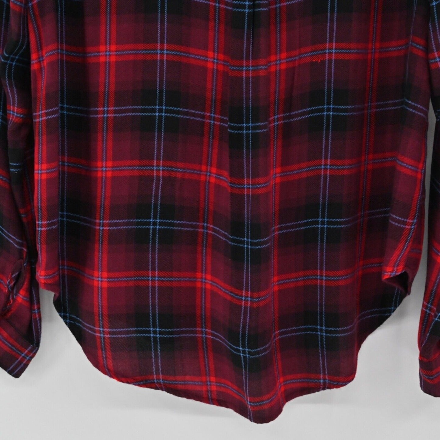 HARPER Top Womens Size M Red Black Plaid Pocket Flannel Button Up Western Grunge
