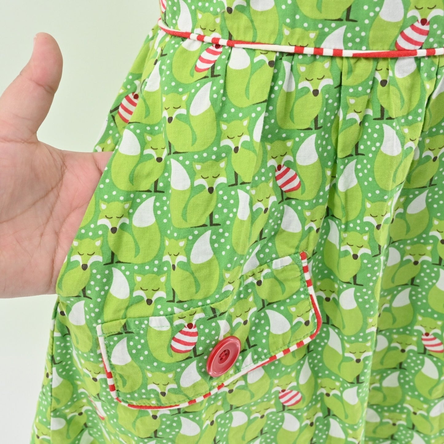 RETROLICIOUS Mandy Foxy Lady Dress Green Fox Christmas RETRO Pinup Size Small M