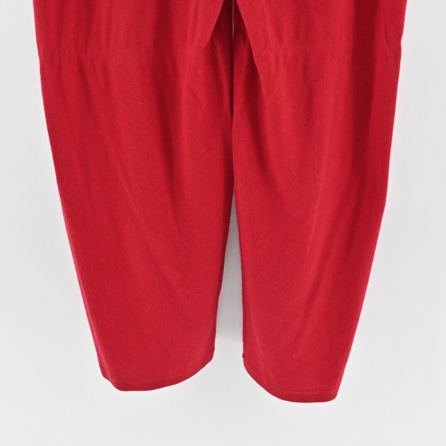 SUTTON STUDIO Pants Womens Size 3X Red Cashmere Knit Drawstring High Rise Lounge