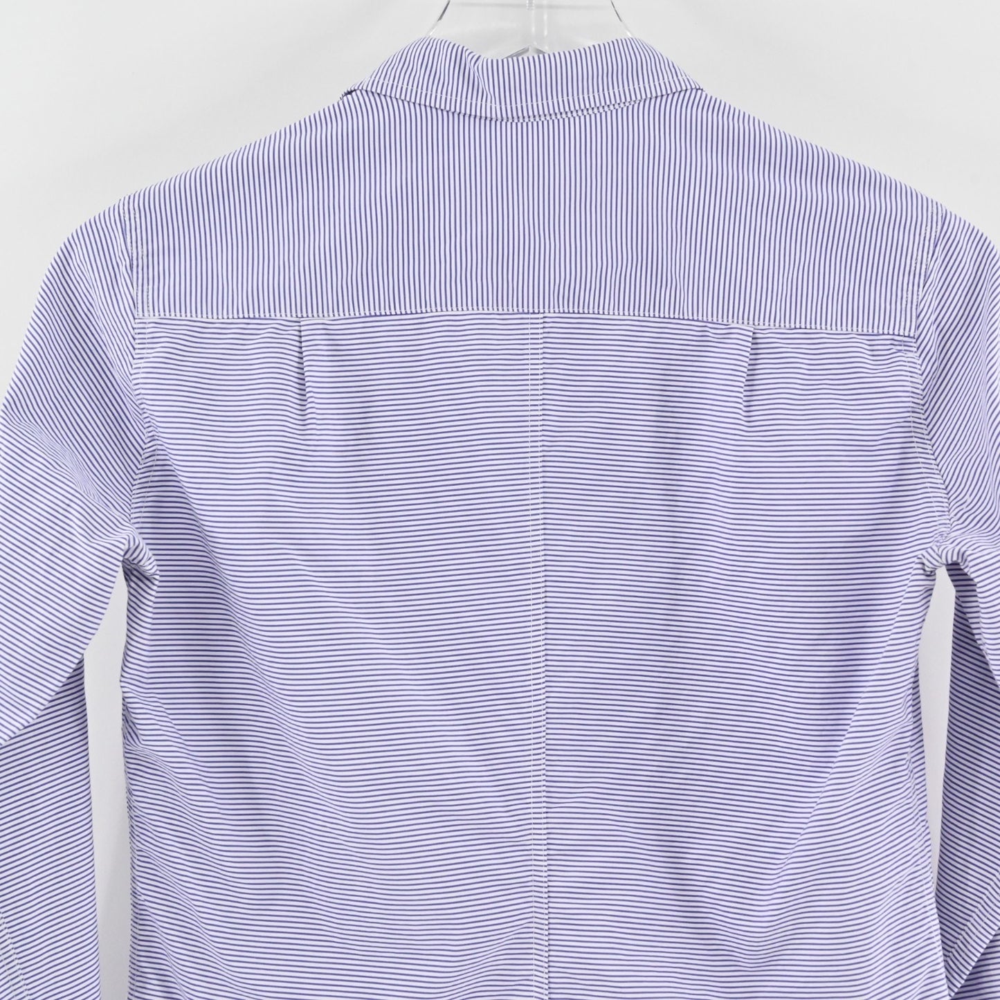 Frank Eileen Womens Barry Button Front Top Size XS Purple White Stripe Blouse