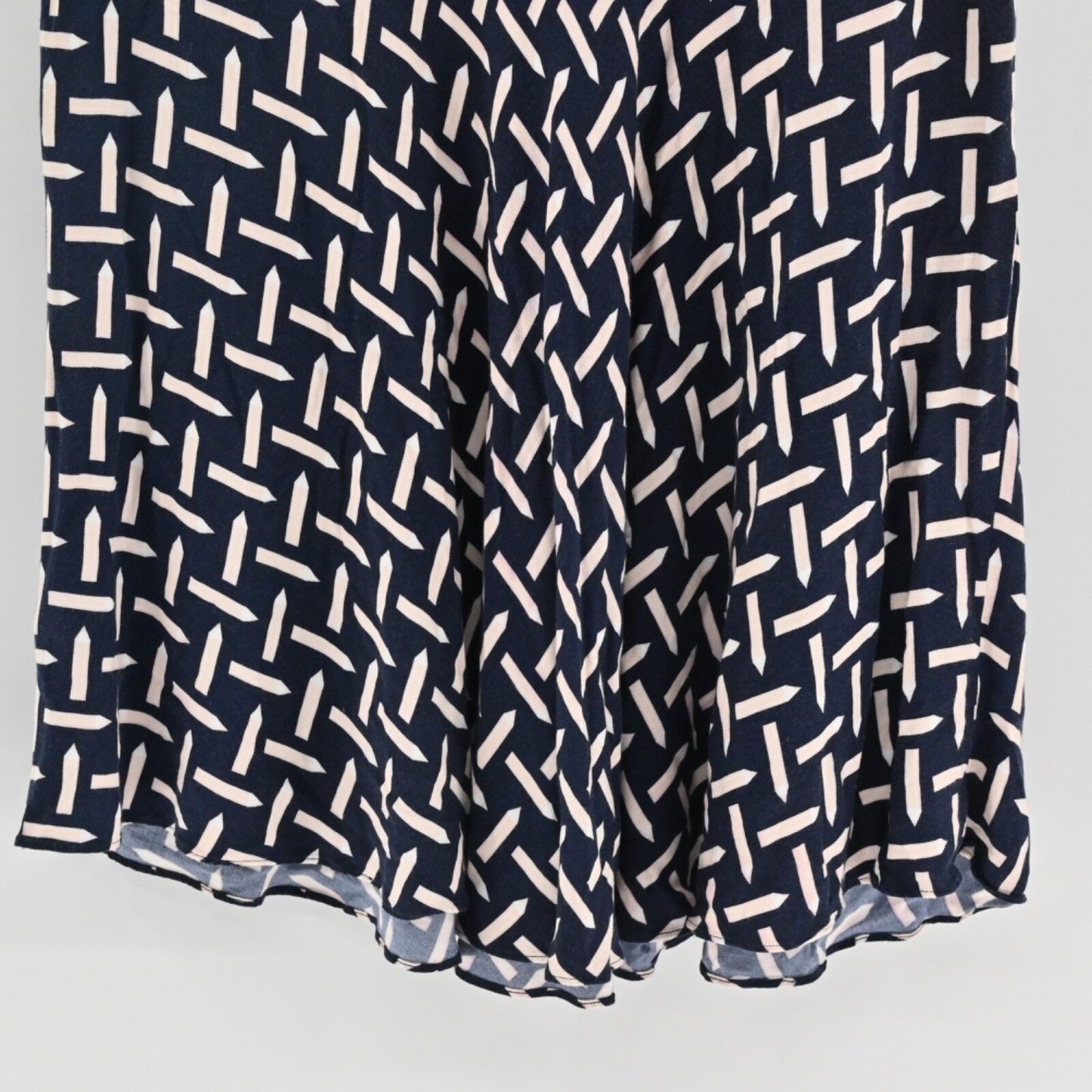 TED BAKER Womens Pencil Print Shift Dress Sz 4 Pink Blue Sleeveless Art Teacher