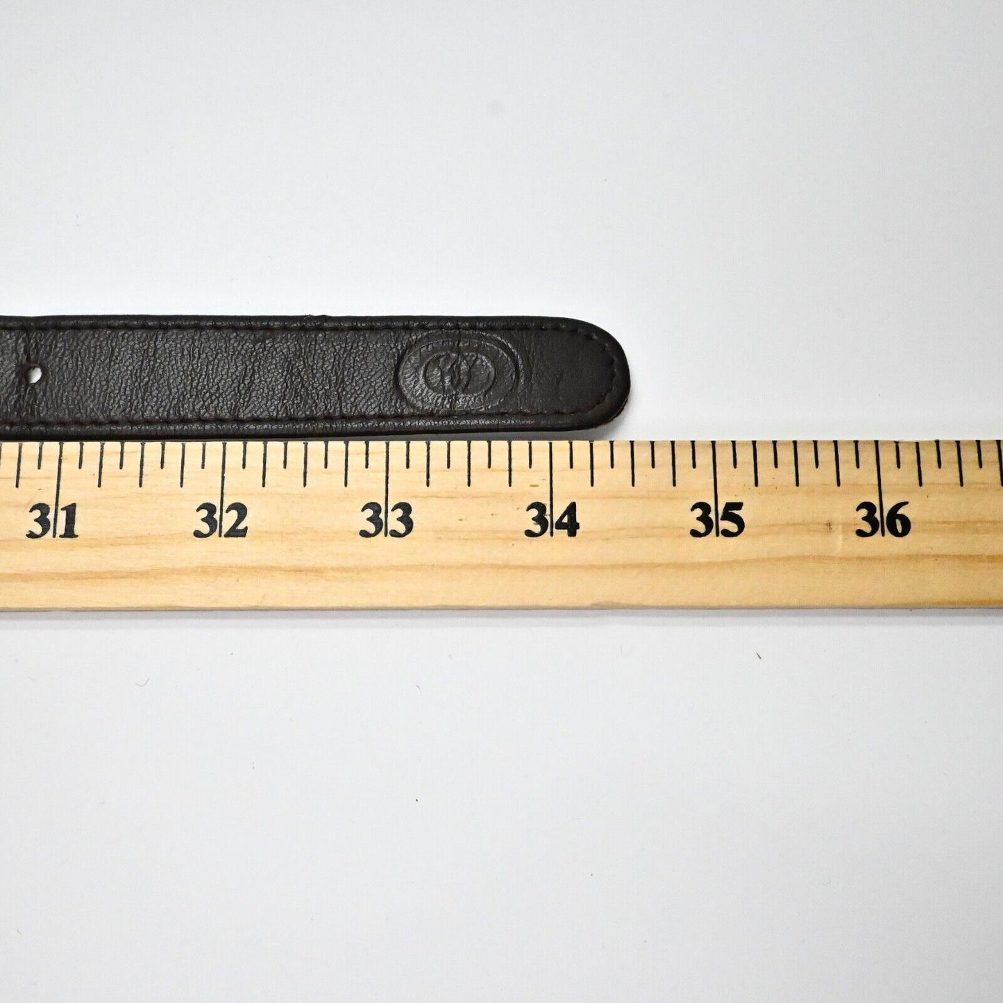 Vtg GUCCI Belt Womens Size 75/30 Brown Leather Gunmetal Buckle Stamped Logo 80s