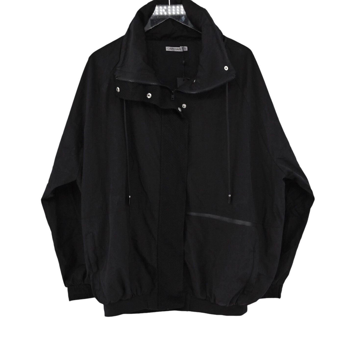 CARMAR Jacket Mens Size S Classic Black Long Sleeve Packable Hood Casual NEW