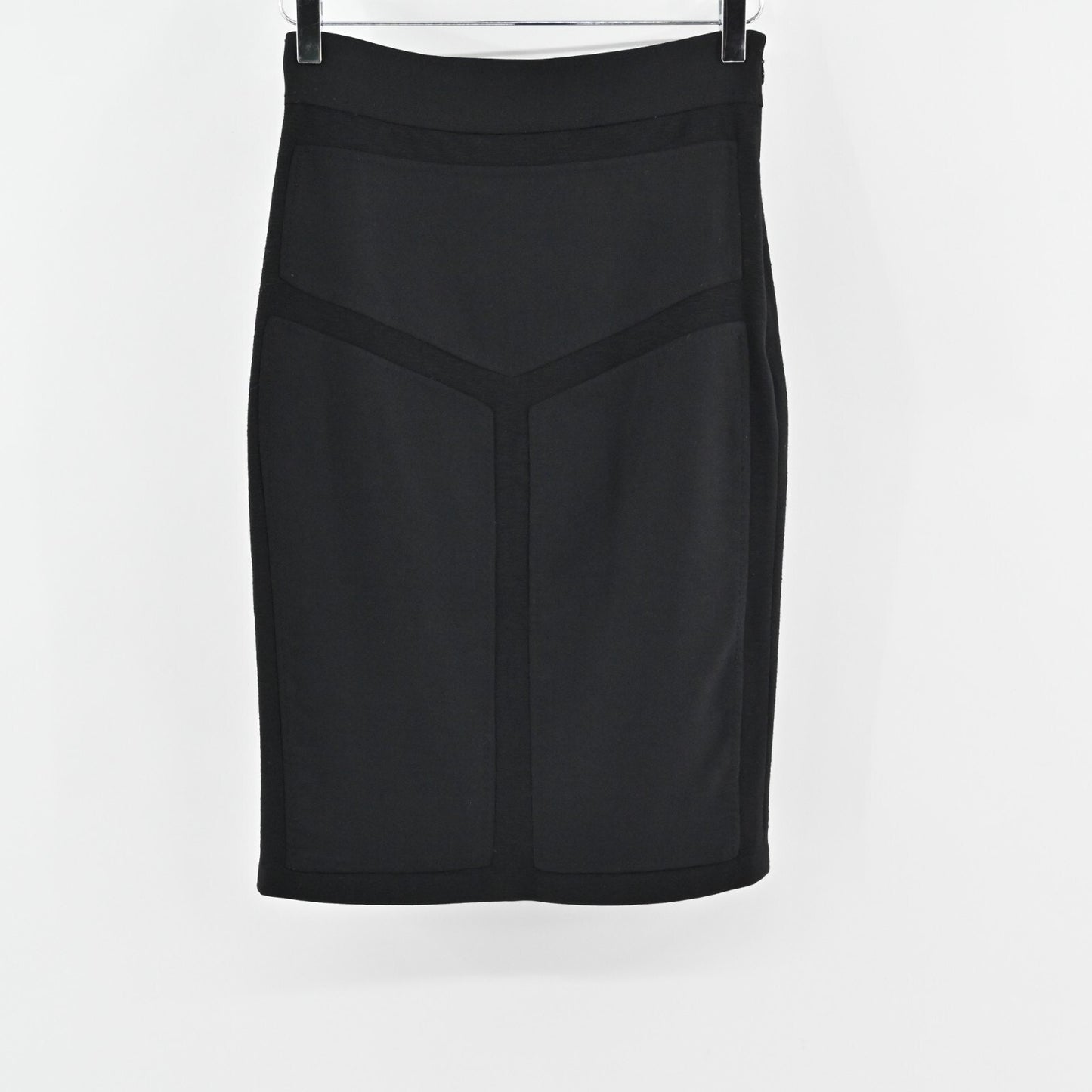 DIANE VON FURSTENBERG Skirt Sz 4 Black Combo Wool Blend Straight Pencil Classic