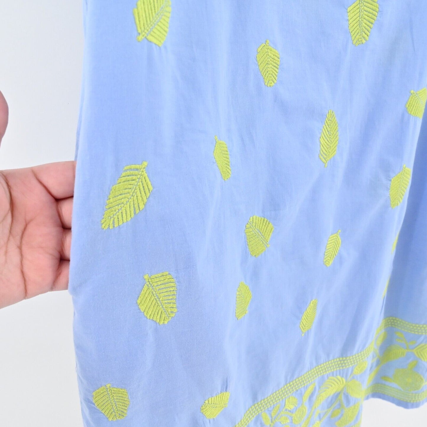 GRETCHEN SCOTT Dress Size XS Hawaiian Punch Embroidered Sleeveless Shift Cotton