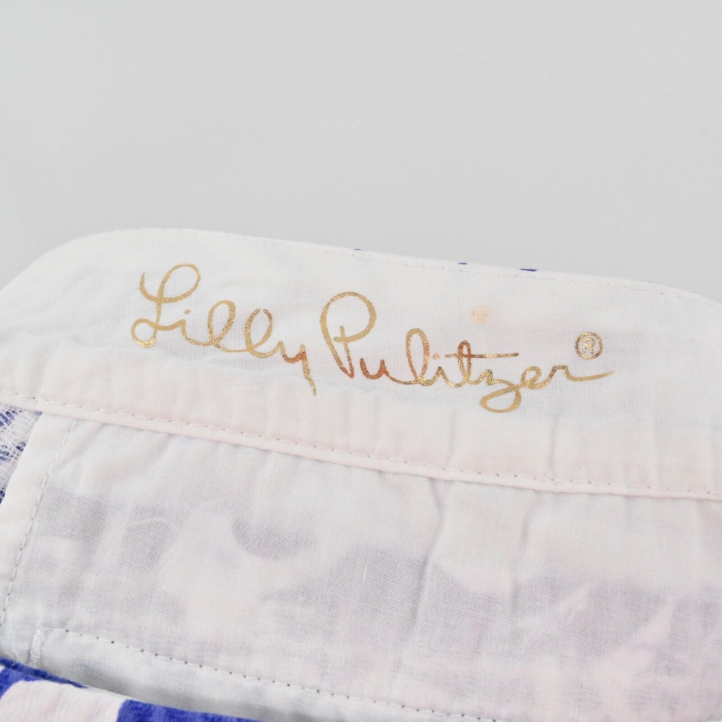 LILLY PULITZER Shorts Womens Sz 2 Buttercup 5" Spectrum Blue Tide Pool Scalloped