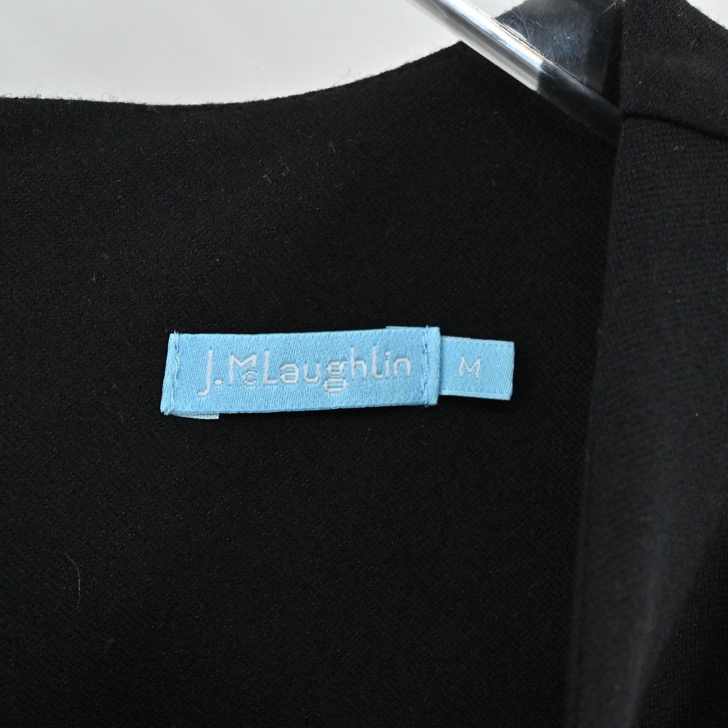 J McLaughlin Black Sleeveless Sheath Dress Size M Minimalist Career Corpcore