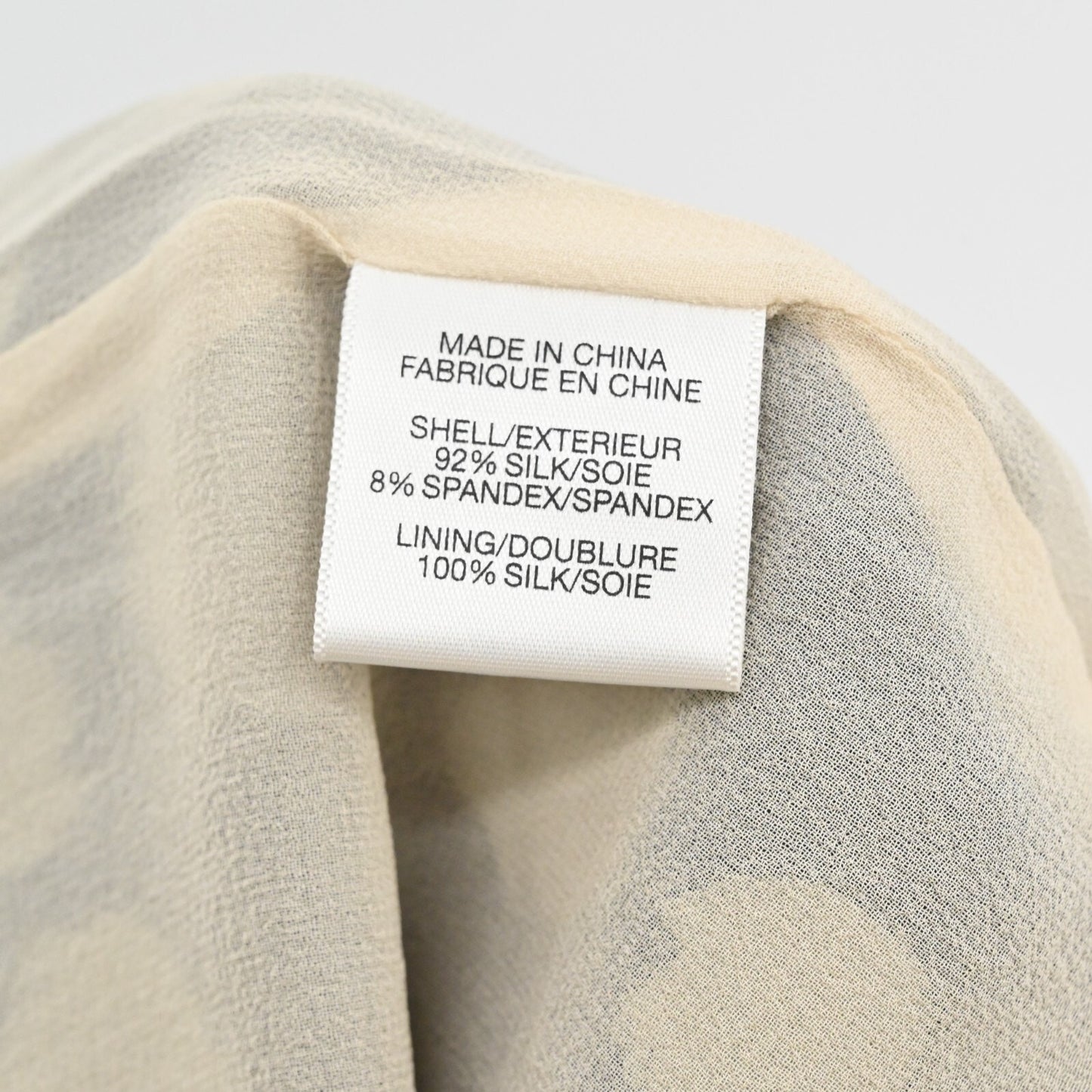 THEORY Womens Ruchia Silk Dress Size 6 Ikat Dot Sleeveless Blue Cream Stretch