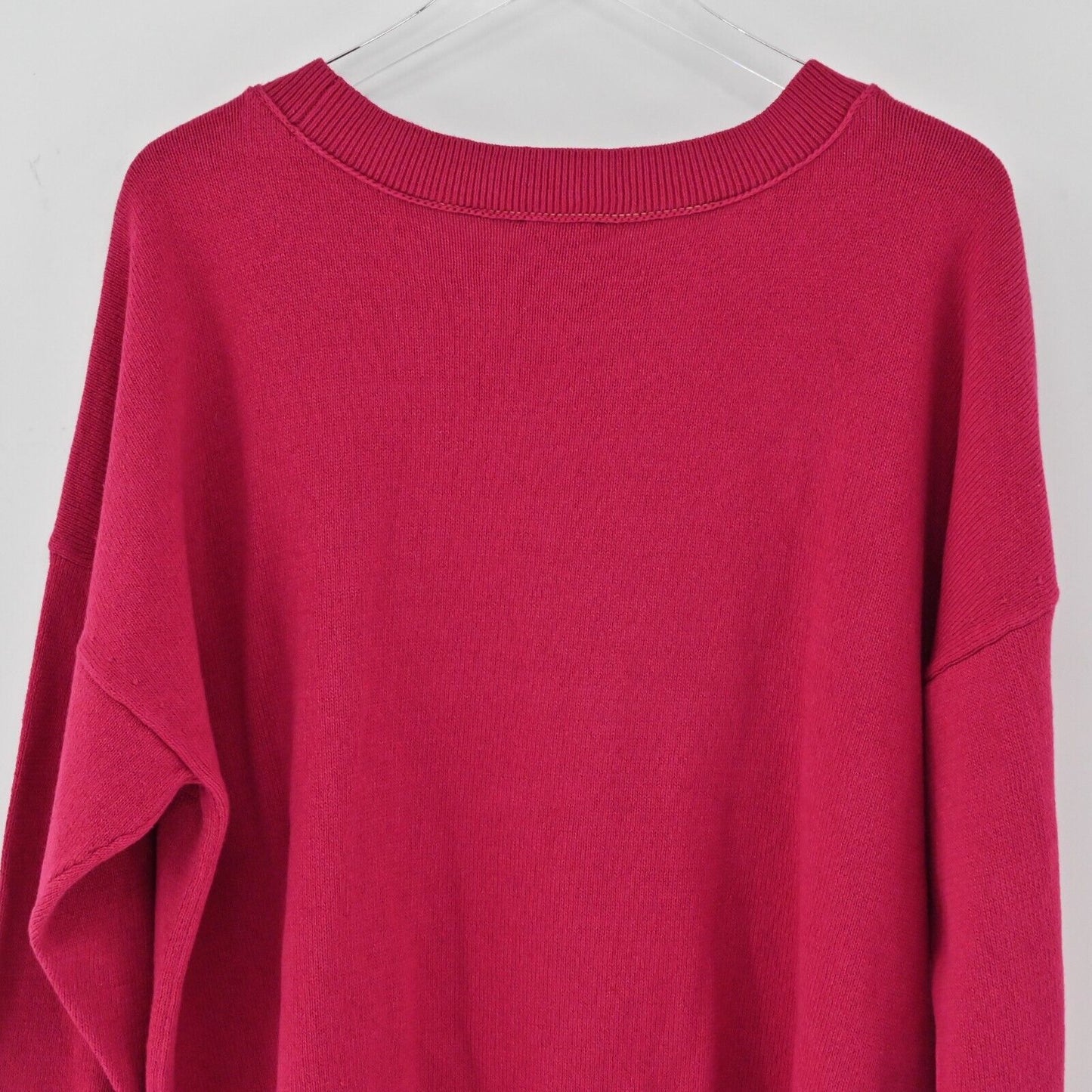 J JILL Sweater Womens Size XL Relaxed Easygoing Knit Orchid Flower Pink Pullover