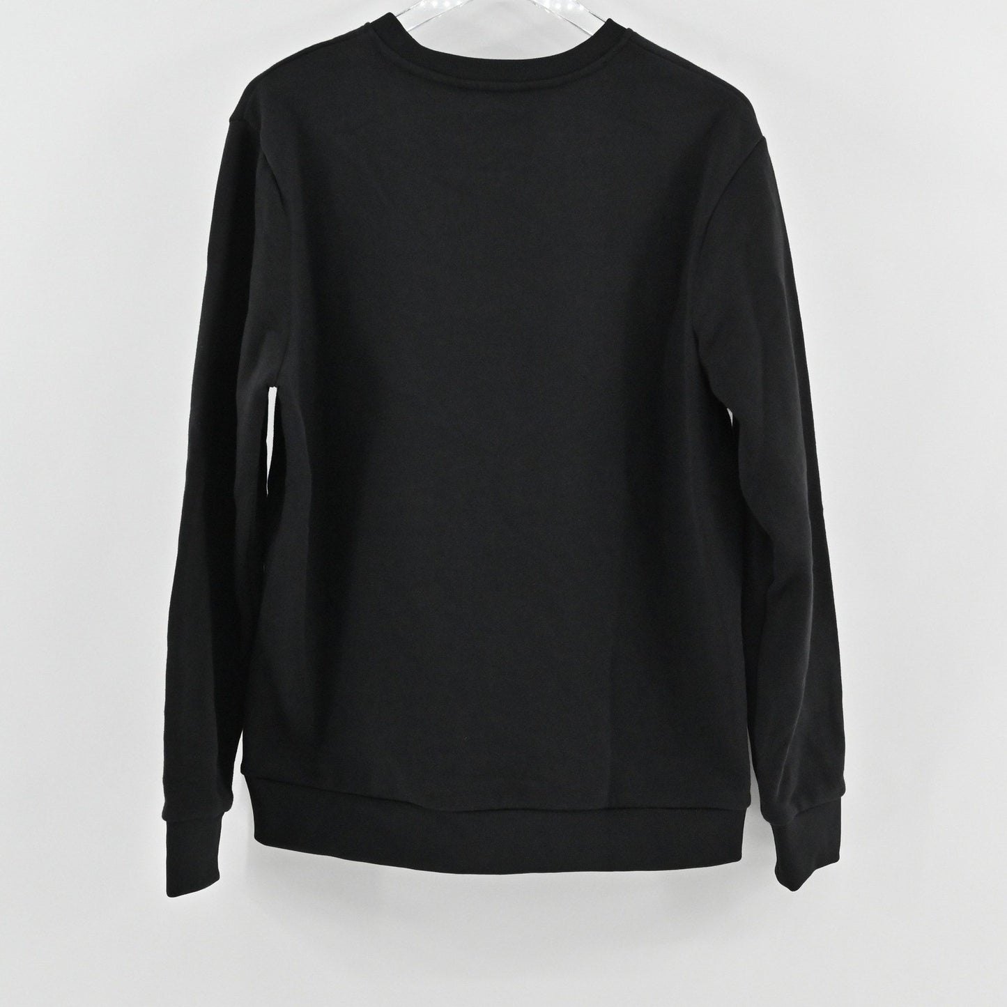 Karl Lagerfeld Mens Slim Fit Tonal Logo Sweatshirt Size L Black Crewneck Grunge