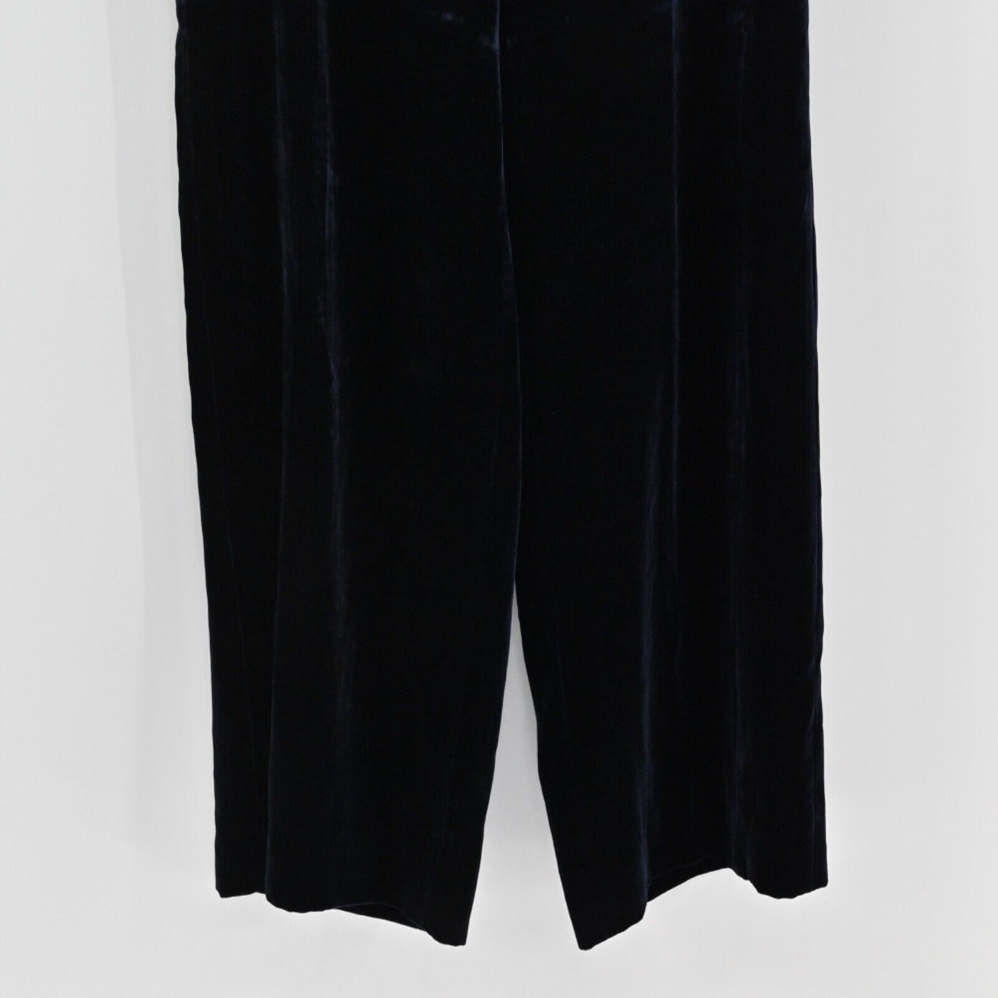 Vtg ARMANI COLLEZIONI Pants Womens Size 6 Velvet Navy Blue Silk Whimsigoth 90s