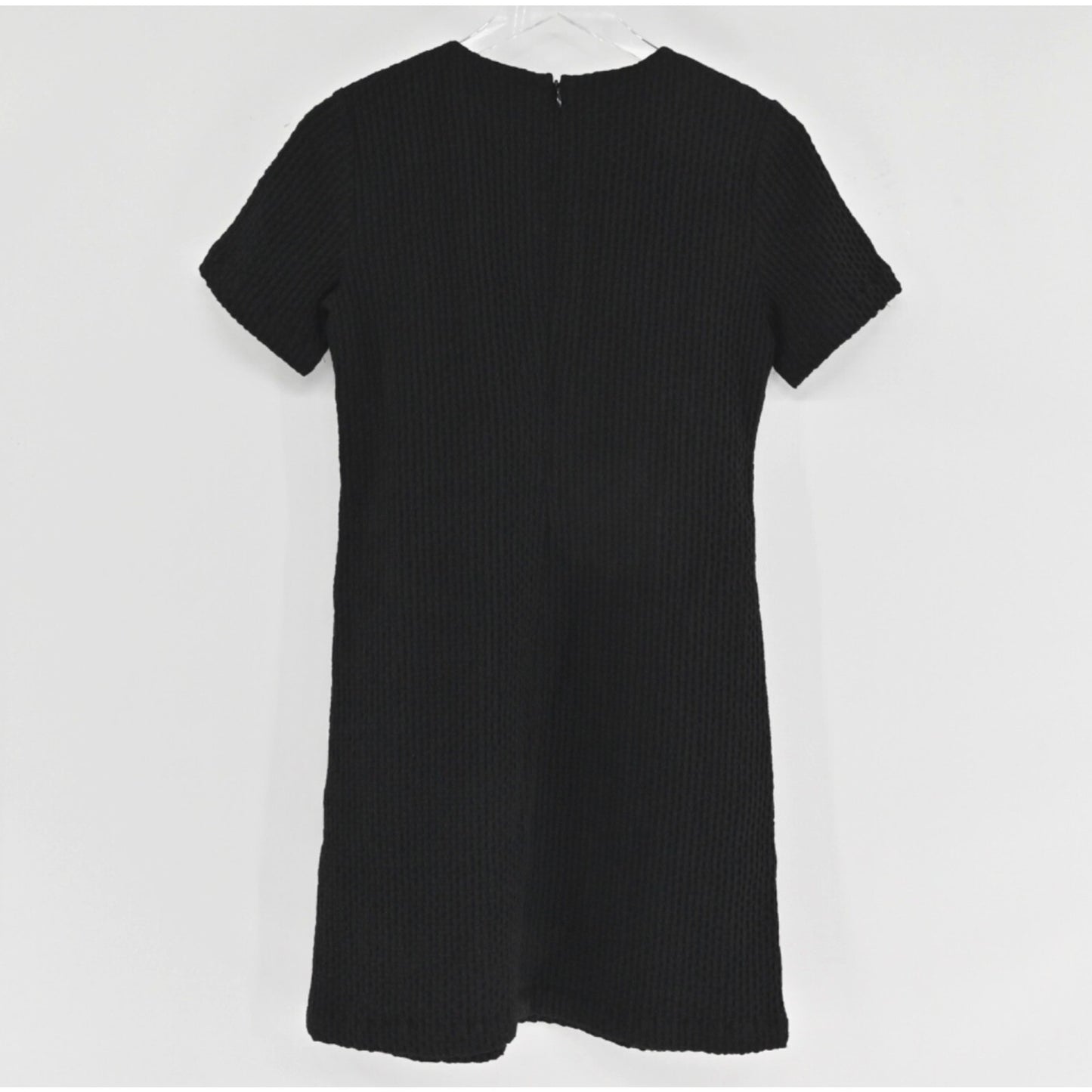 EILEEN FISHER Womens Tonal Texture Shift Dress Size 4P Black Cotton Blend Office