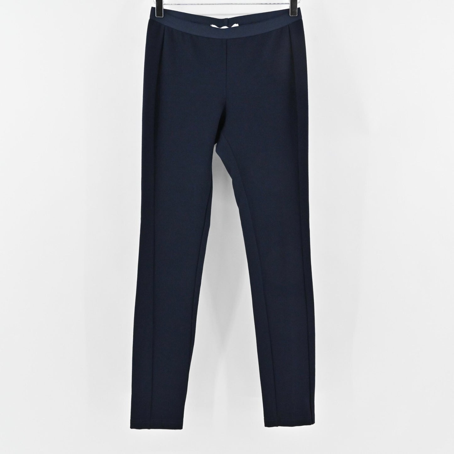 CHALAYAN Pants Womens Size 40 Navy Blue Quiet Luxury Stretch Pull On Skinny Leg