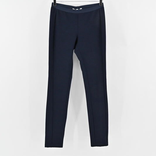 CHALAYAN Pants Womens Size 40 Navy Blue Quiet Luxury Stretch Pull On Skinny Leg