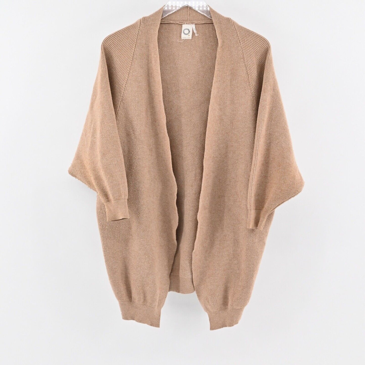 ANTHROPOLOGIE Cardigan Womens Size OS Tan Dolman Sleeve Sweater Boho AKEMI KIN