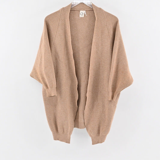 ANTHROPOLOGIE Cardigan Womens Size OS Tan Dolman Sleeve Sweater Boho AKEMI KIN