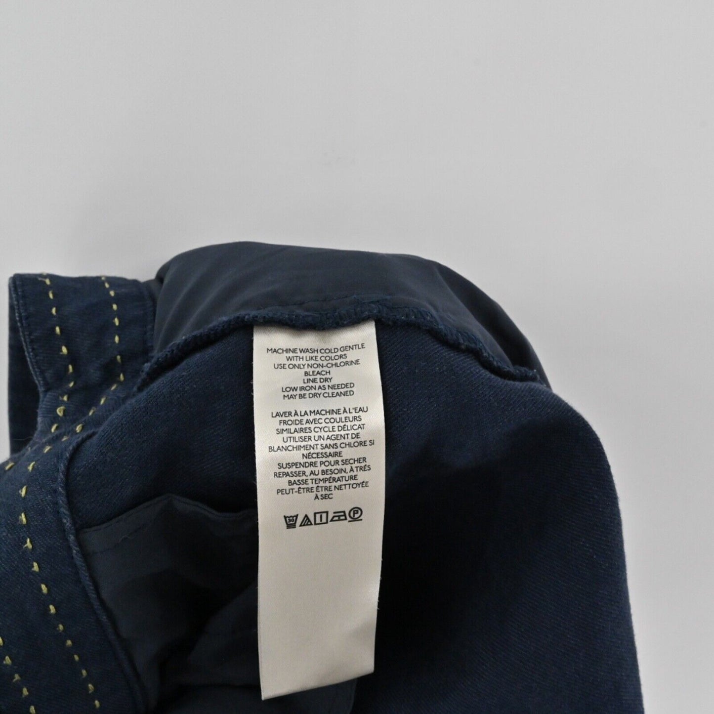 ANTHROPOLOGIE Pants Womens Size 4 Navy Blue Linen Blend Low Rise Flare Wide Leg