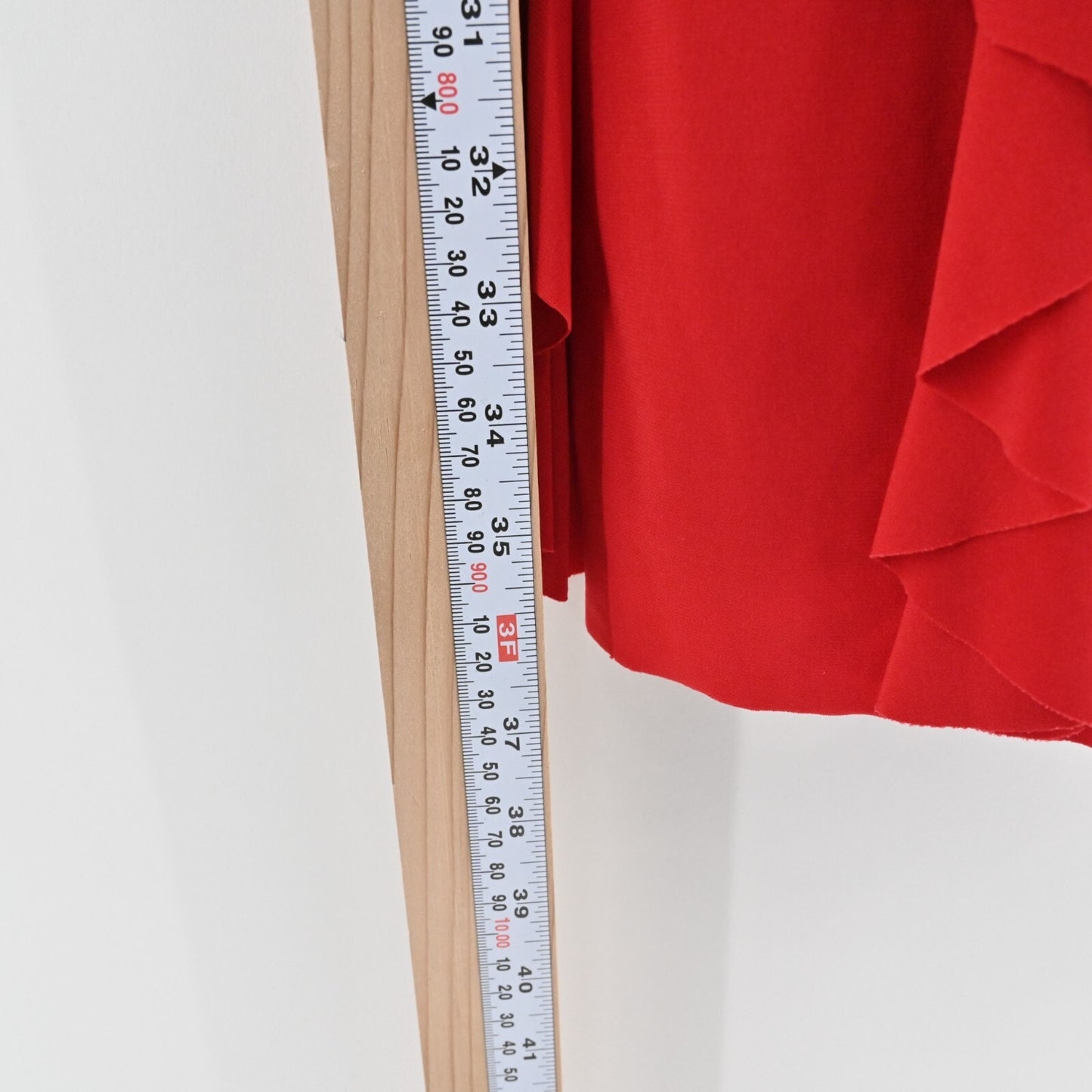 Vtg CACHE Dress Size 6 Red Babydoll Bow Flowy Ruffle Stretch Mini Sleeveless Y2k