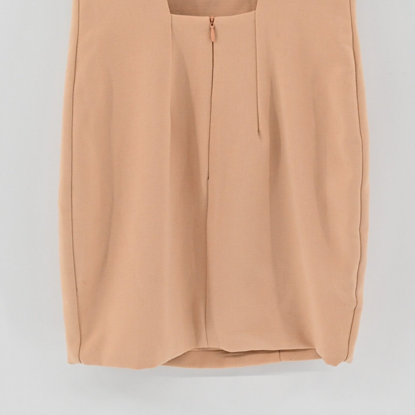 AQUA BY AQUA Dress Womens Size 8 Parnassus Woven Mini Nude Padded Shoulders
