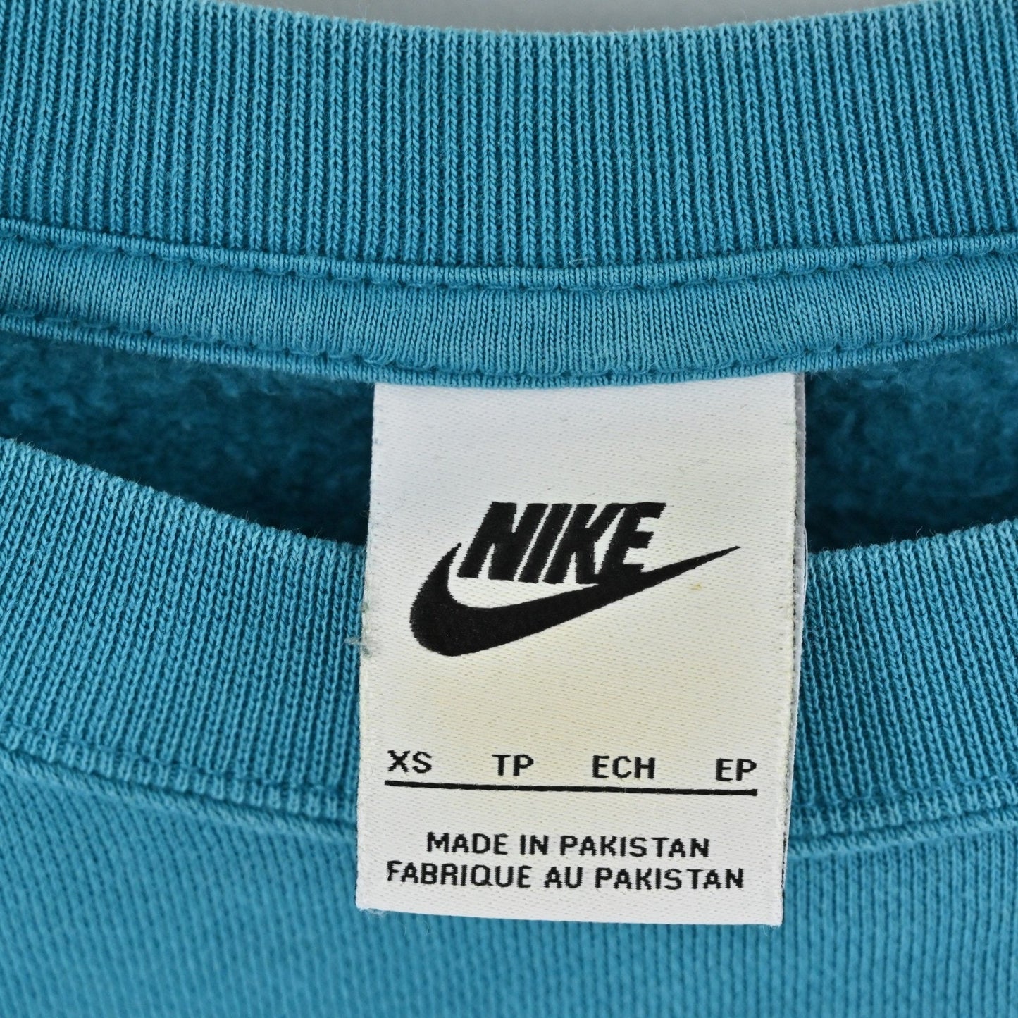 Nike Womens Phoenix Fleece Crewneck Sweatshirt Size XS Blue Cropped Athleisure