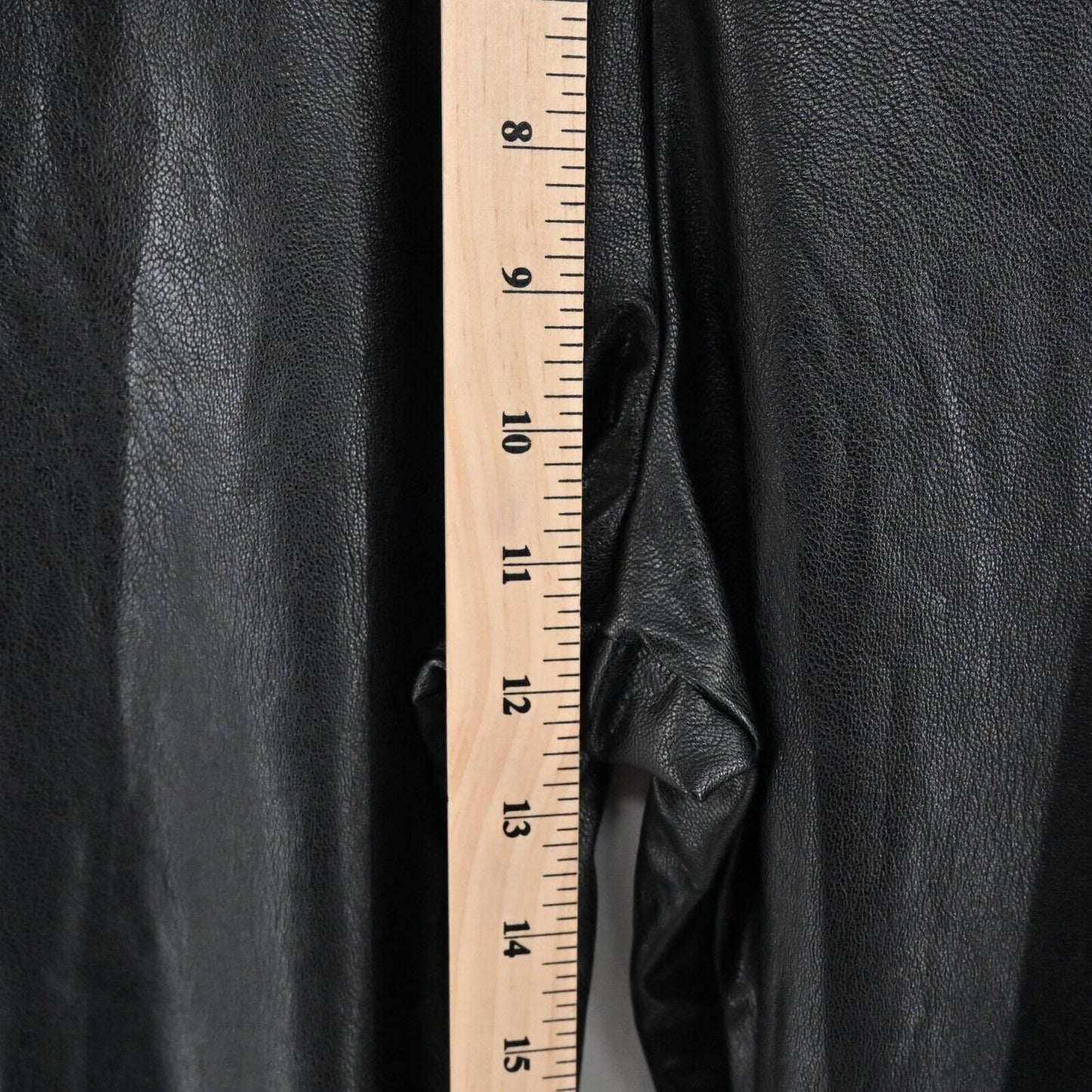 COMMANDO Pants Womens Size M Solid Black Faux Leather Cropped Flare Pull On NEW