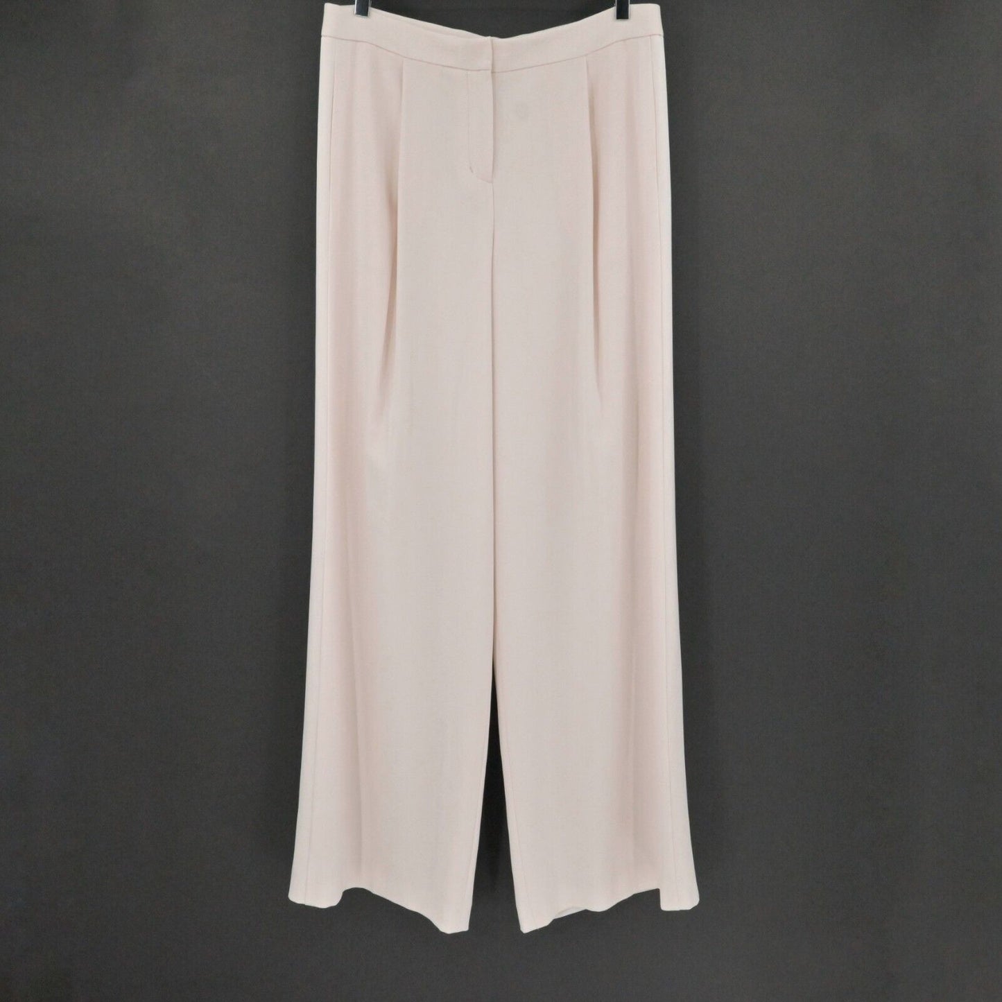 DKNY Pants Womens Size 10 Wide Leg Pleat Font Blush Pink Trouser High Waisted