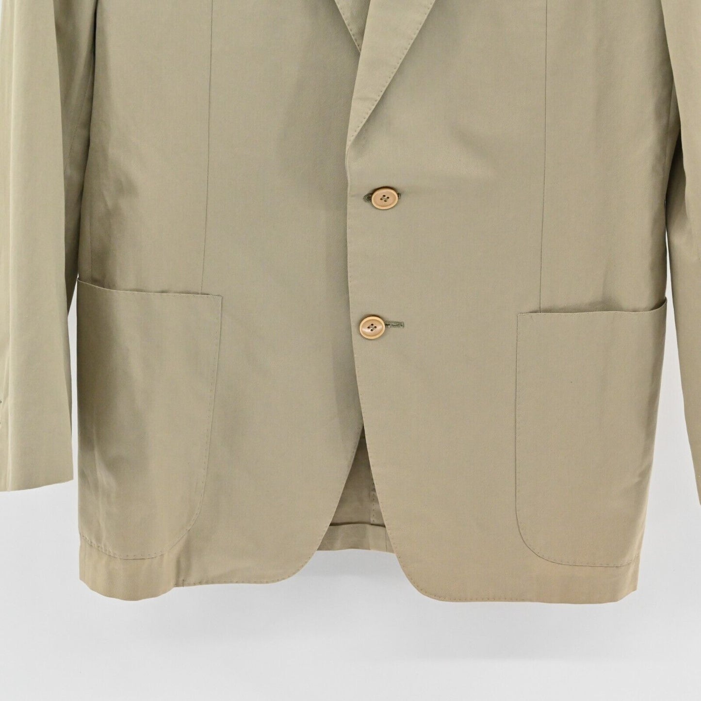 Vtg LANVIN Blazer Mens Size 50 Beige Single Breasted Sports Coat 2 Button Jacket