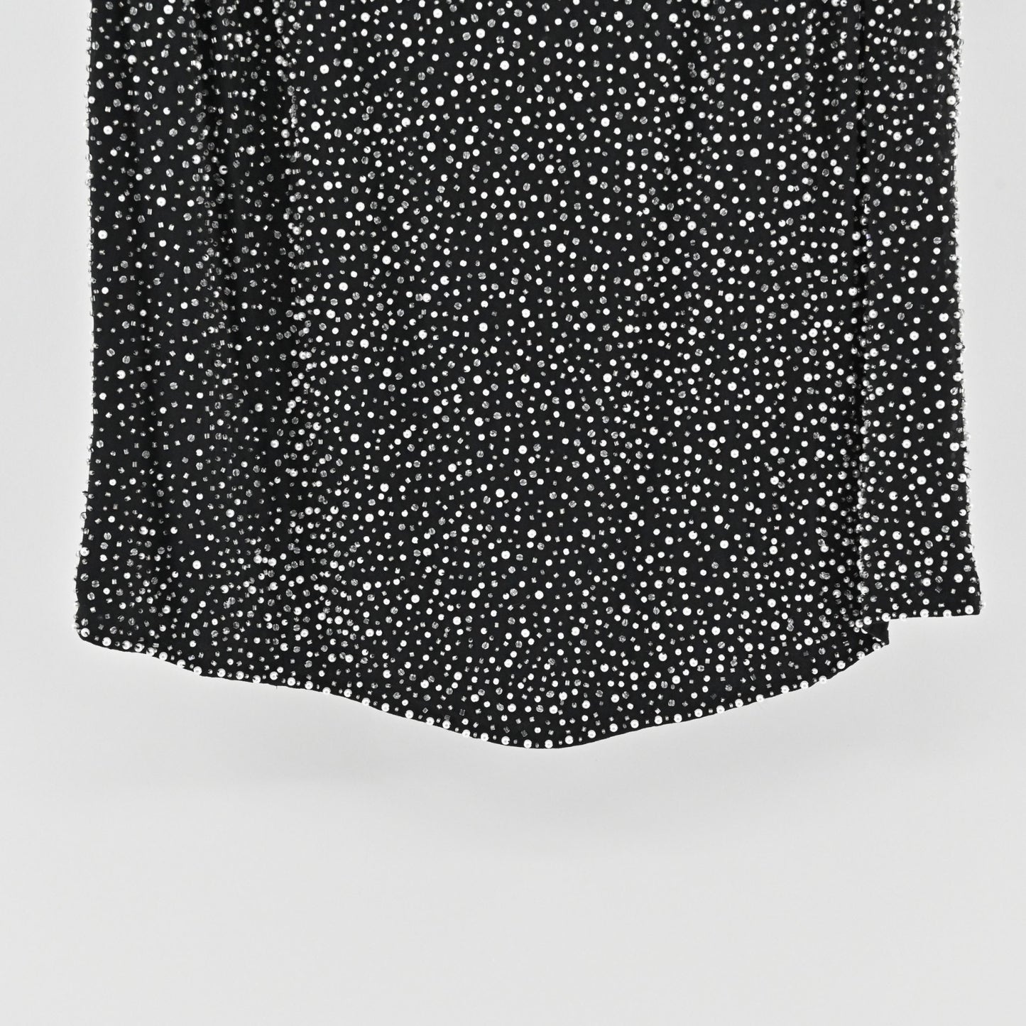 Vtg Beaded Silk Top Womens Size 2X Sleeveless Embellished Oleg Cassini Black Tie
