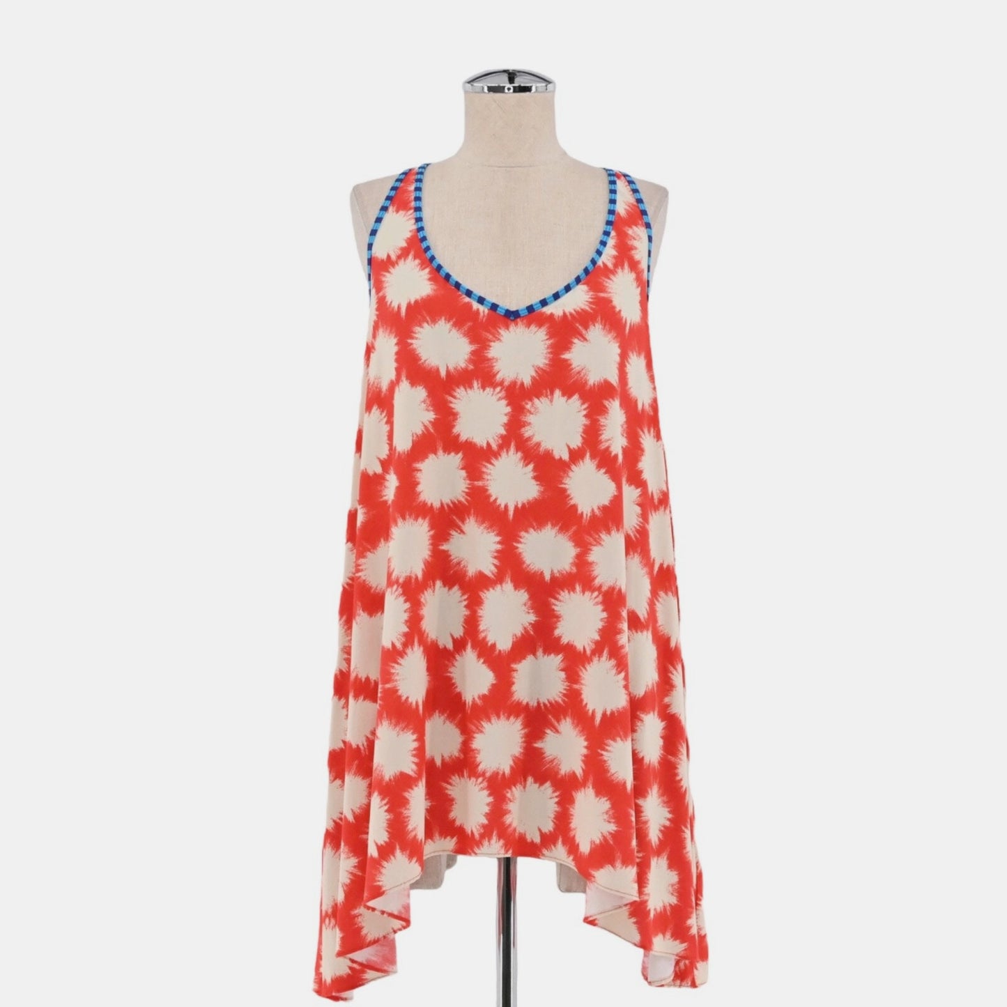 MARC By MARC JACOBS Womens Sparks Swim Dress Sz L Red Racerback V Neck Cover Up