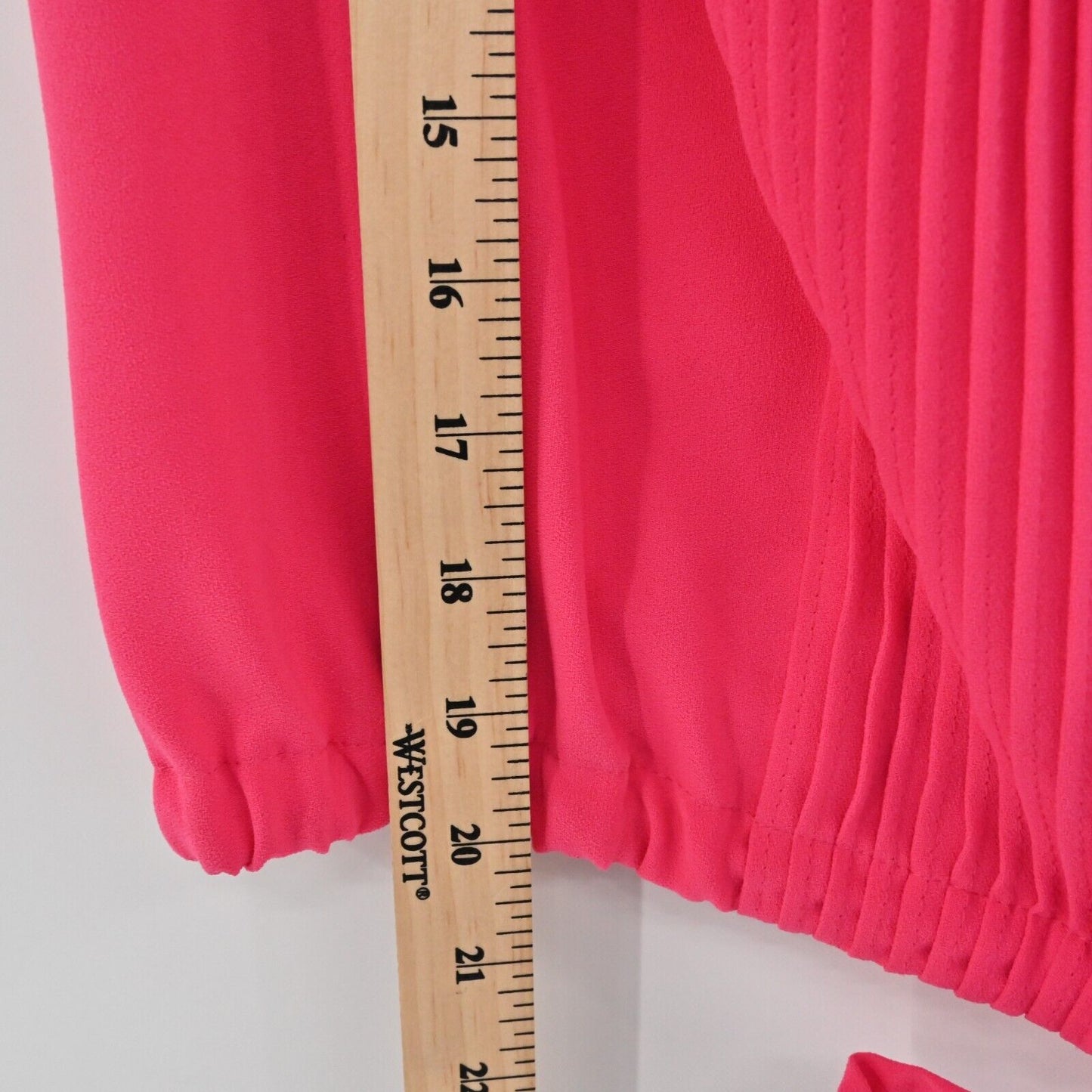 TRINA TURK Top Womens Size S Pleated Sleeveless Hot Pink Tie Front Tank Solid