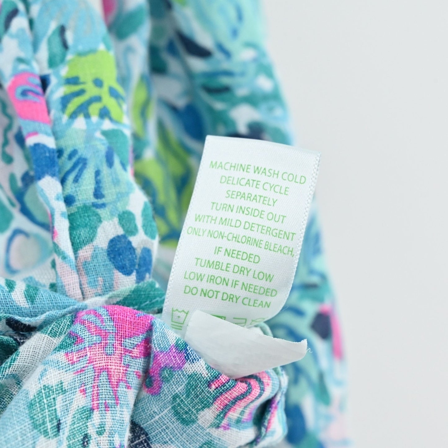 Lilly Pulitzer Sea View Linen Button Down Top Size XS Multi Dive Bar Button Blue